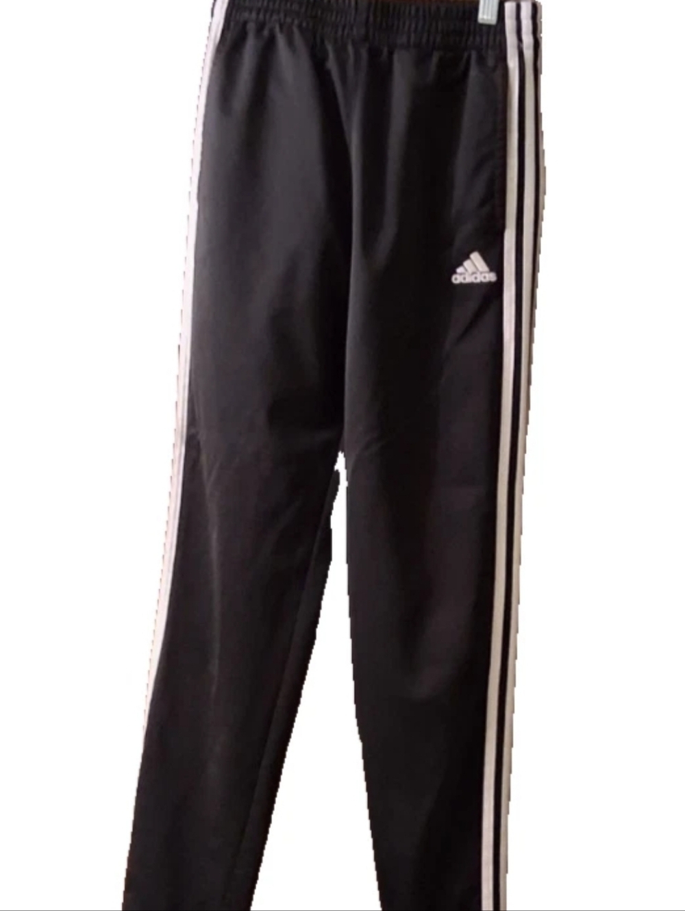 Adidas Black 3-Stripe Straight Leg Track Pants Womens Tall L Warm Up Streetwear